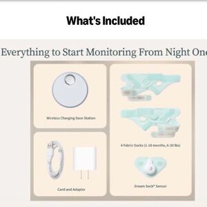Owlet Baby Monitor Sock Kit in Mint Green - Includes Charging Base